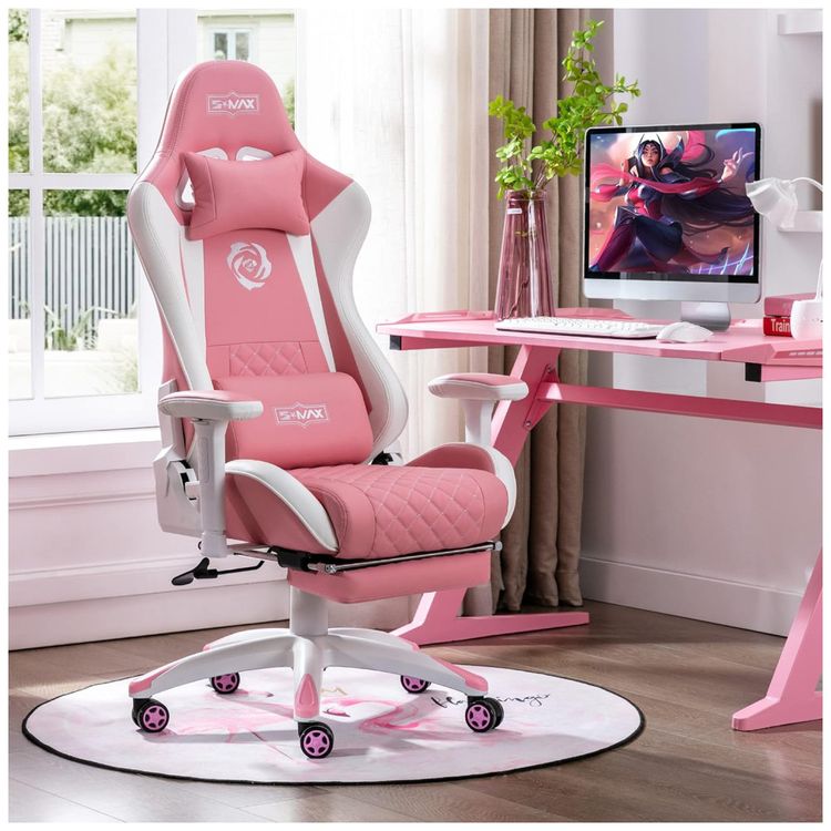 Cadeira-Gamer-Reclinavel-e-Giratoria-com-Apoio-3D-Lombar-e-foto-5