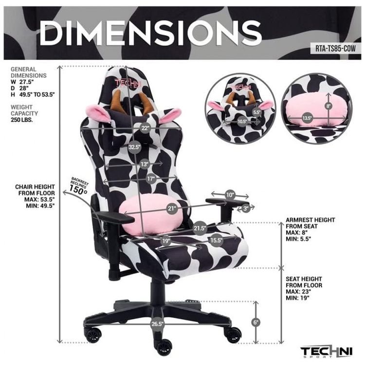 TS85-Cadeira-Gamer-Reclinavel-e-Giratoria-com-Apoio-2D-foto-2