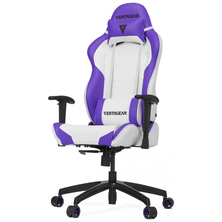 Cadeira-Gamer-Giratoria-e-Reclinavel-Branca-e-Roxa-foto-0