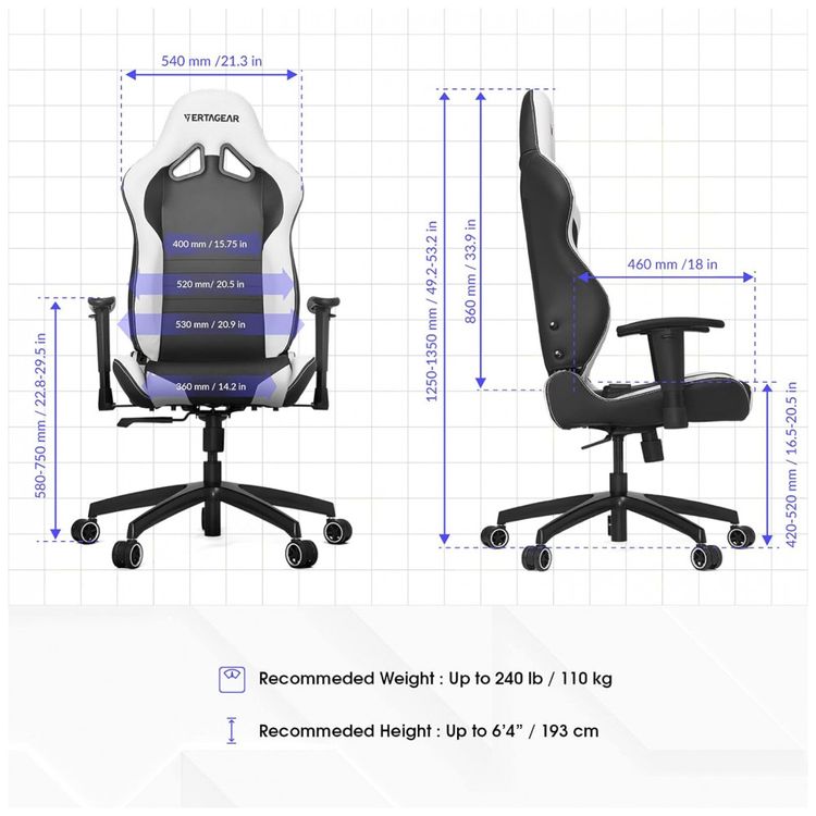 SL2000-Cadeira-Gamer-Reclinavel-e-Giratoria-com-Apoio-Lombar-foto-1
