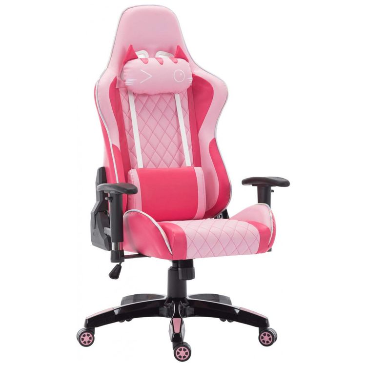 Cadeira-Gamer-Ergonomica-e-Giratoria-com-Apoio-de-Cabeca-3D-foto-0