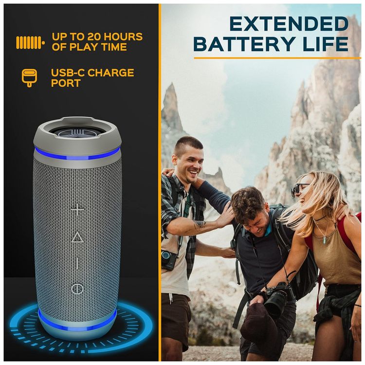 Caixa-de-Som-Bluetooth-Portatil-HD77-a-Prova-d-IPX6-com-20H-foto-2