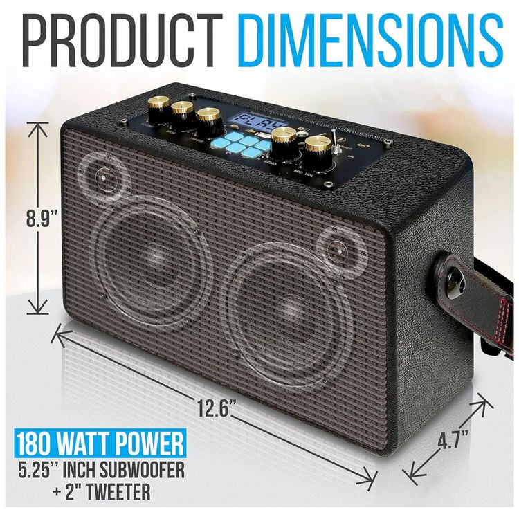 Caixa-de-Som-Bluetooth-Portatil-Vintage-com-5H-de-Reproducao-foto-1