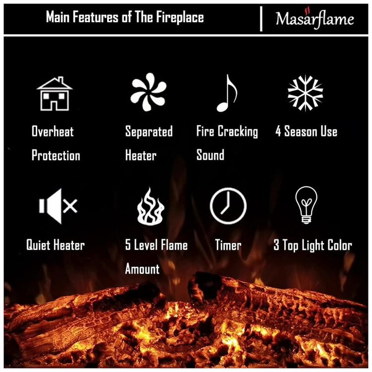 Lareira-Eletrica-Masar-Flame-de-Embutir-A62x83L-com-Controle-foto-1