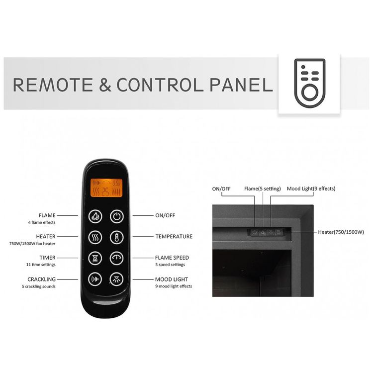 Lareira-Eletrica-de-Embutir-A54x72L-com-Controle-Remoto-e-foto-4