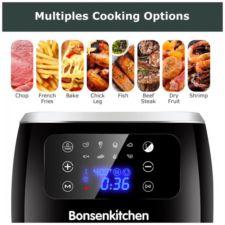 Fritadeira-Eletrica-AirFryer-6L-com-Painel-LCD-Digital-foto-1