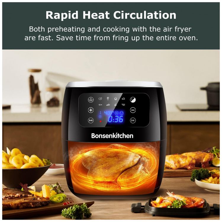 Fritadeira-Eletrica-AirFryer-6L-com-Painel-LCD-Digital-foto-3