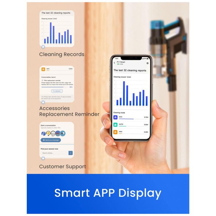 Aspirador-de-Po-Multifuncional-sem-Fio-com-Acessorios-e-APP-foto-3