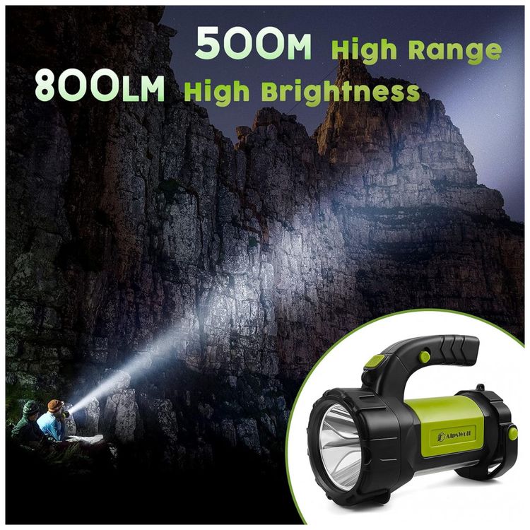 AlpesWolf-Lanterna-LED-Recarregavel-Portatil-com-800-Lumens-foto-2