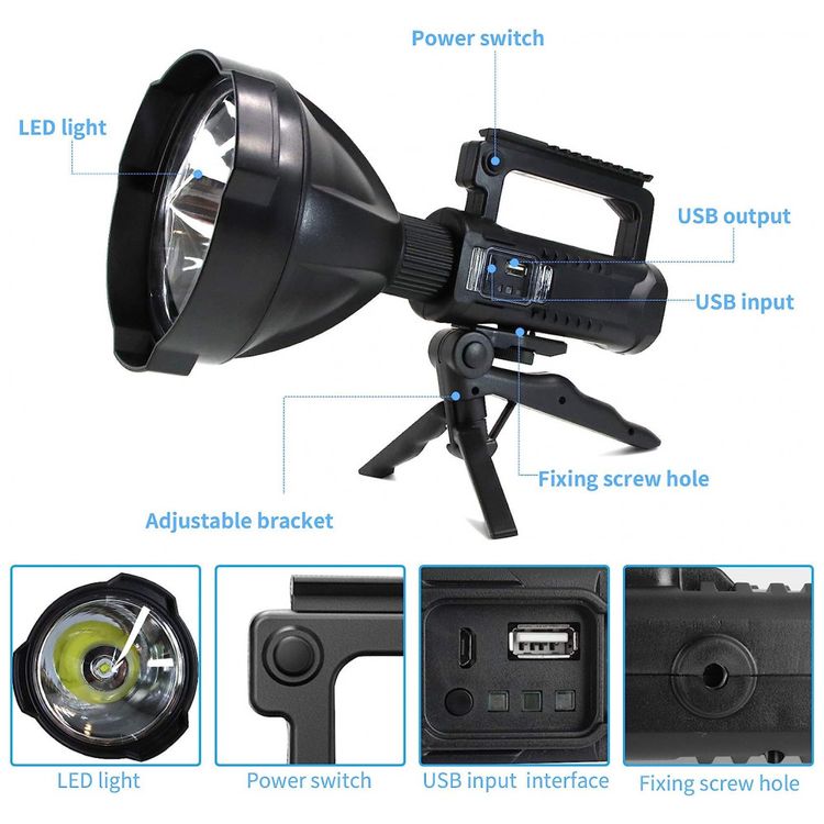 Lanterna-LED-Recarregavel-90000-Lumens-com-4-Modos-IPX5-a-foto-3