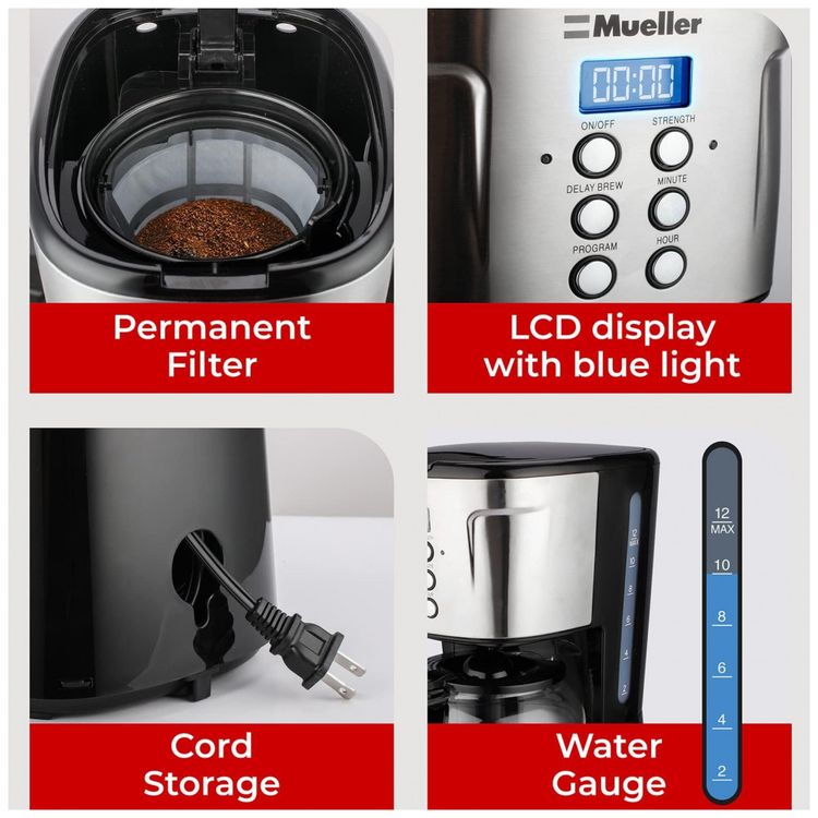 Cafeteira-Eletrica-Programavel-Austria-com-Tela-Digital-e-foto-2