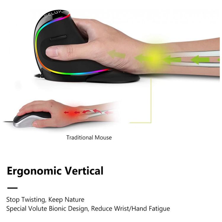 Mouse-Ergonomico-Vertical-com-Fio-Reduz-a-Tensao-do-Pulso-foto-1