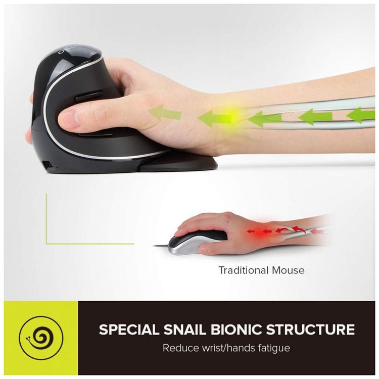 Mouse-Ergonomico-Vertical-Optico-sem-Fio-Reduz-a-Tensao-do-foto-1
