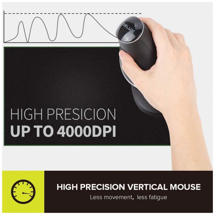 Mouse-Ergonomico-Vertical-Optico-sem-Fio-Reduz-a-Tensao-do-foto-3