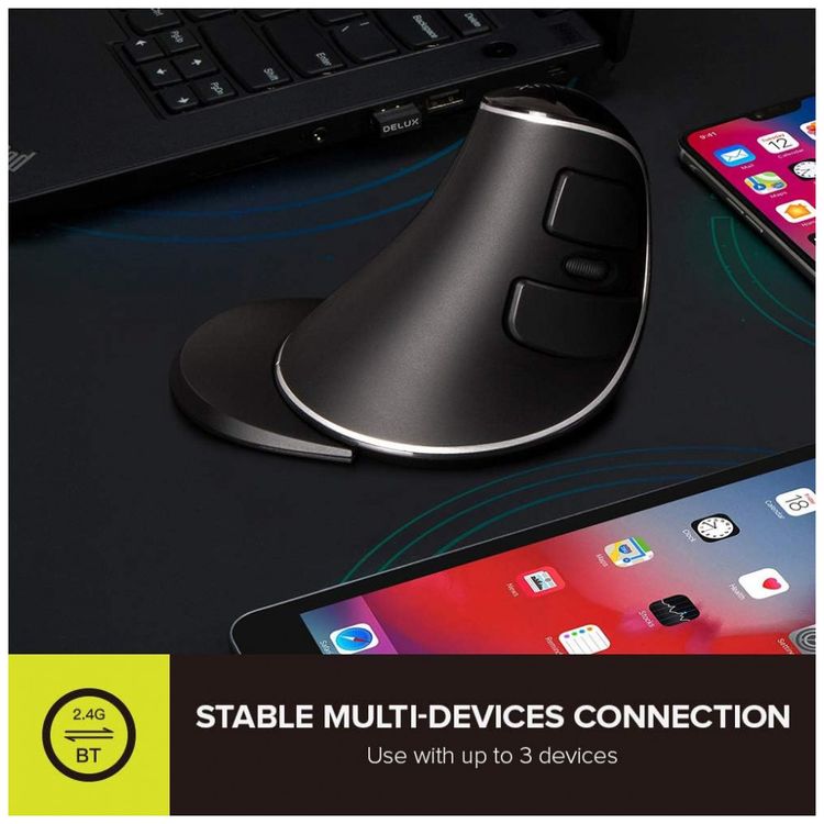 Mouse-Ergonomico-Vertical-Optico-sem-Fio-Reduz-a-Tensao-do-foto-5