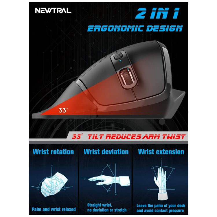 Mouse-Ergonomico-Semi-Vertical-com-Fio-Reduz-a-Tensao-do-foto-2