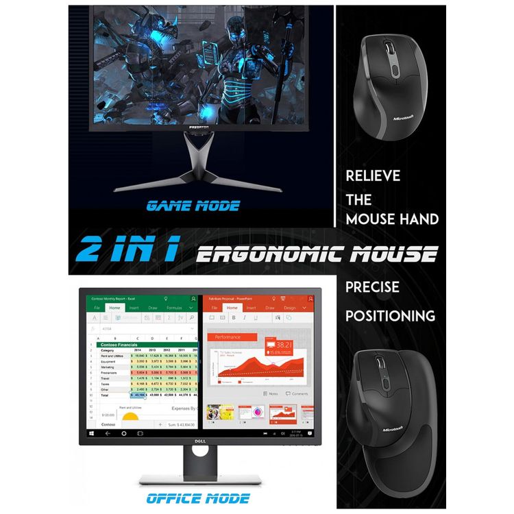Mouse-Ergonomico-Semi-Vertical-com-Fio-Reduz-a-Tensao-do-foto-3