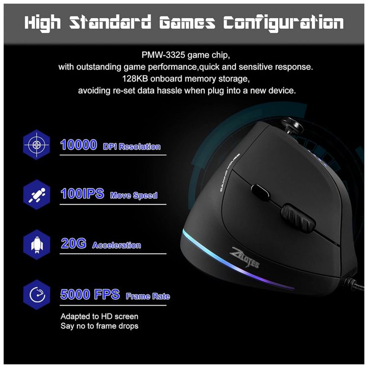Mouse-para-Jogos-Ergonomico-Vertical-Optico-com-Fio-Reduz-a-foto-3