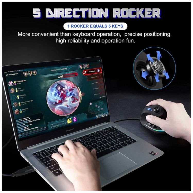 Mouse-para-Jogos-Ergonomico-Vertical-Optico-com-Fio-Reduz-a-foto-4