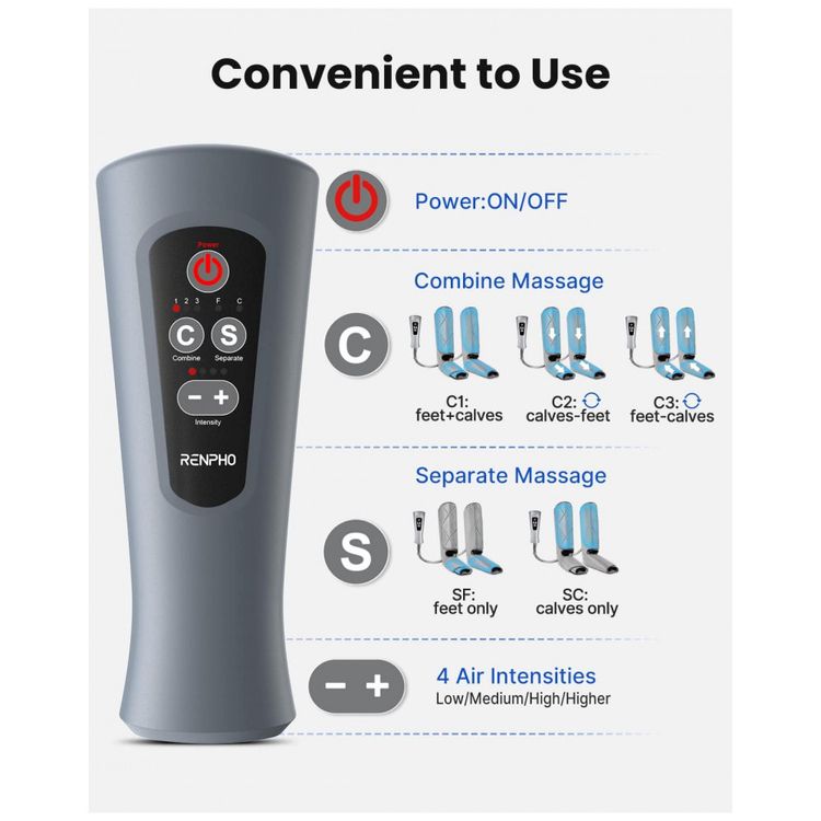 Massageador-Eletrico-de-Compressao-para-Pernas-e-Pes-5-Modos-foto-4