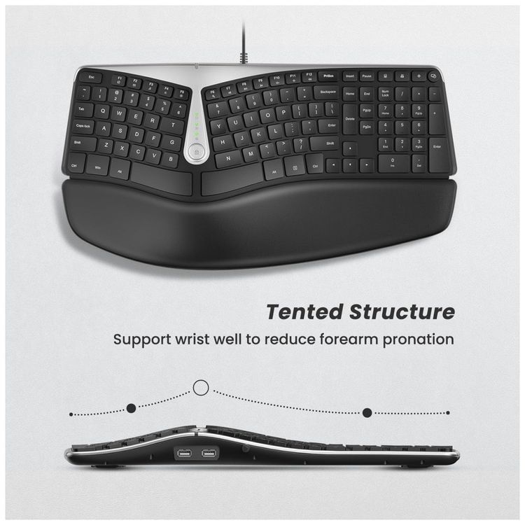 Teclado-Ergonomico-Dividido-com-Fio-Recarregavel-Reduz-a-foto-1