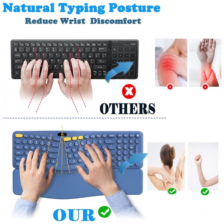 Teclado-Ergonomico-Sem-Fio-Recarregavel-Reduz-a-Tensao-das-foto-1