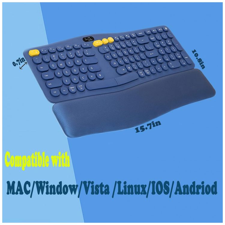 Teclado-Ergonomico-Sem-Fio-Recarregavel-Reduz-a-Tensao-das-foto-3