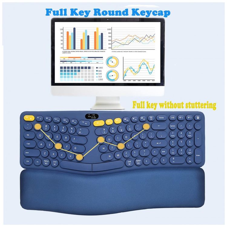Teclado-Ergonomico-Sem-Fio-Recarregavel-Reduz-a-Tensao-das-foto-4