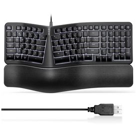 TANSEN-Teclado-Ergonomico-Sem-Fio-Recarregavel-Reduz-a-foto-0