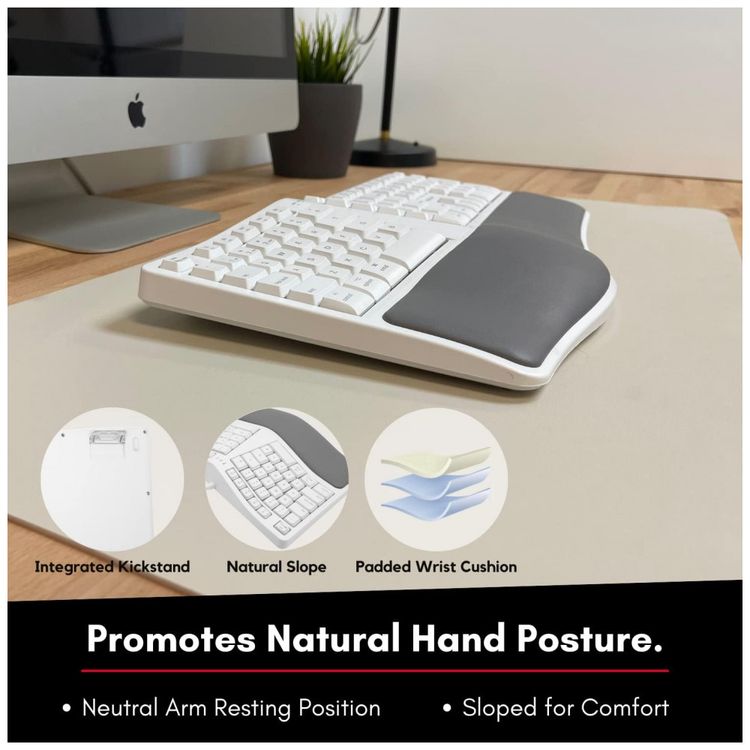 Teclado-Ergonomico-sem-Fio-com-Bluetooth-Recarregavel-e-foto-2