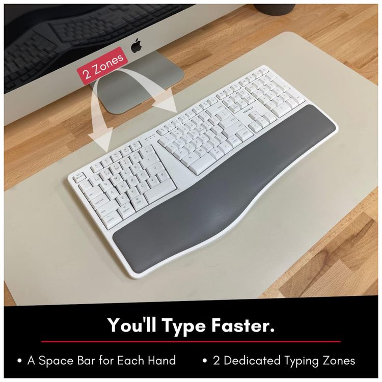 Teclado-Ergonomico-sem-Fio-com-Bluetooth-Recarregavel-e-foto-4