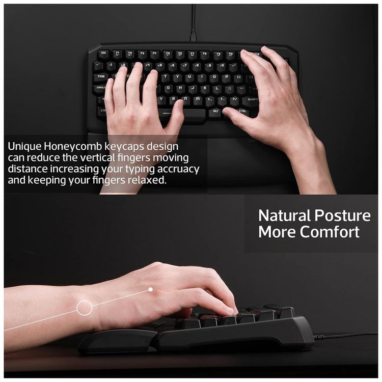 Teclado-Ergonomico-com-Fio-Recarregavel-Reduz-a-Tensao-das-foto-2