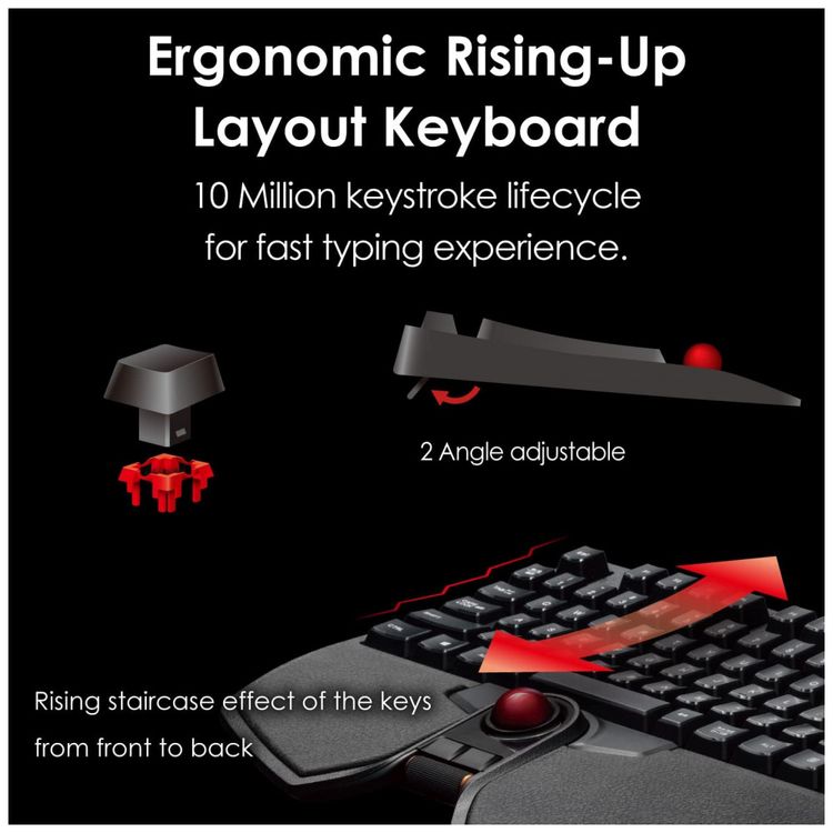 Teclado-Ergonomico-Sem-Fio-Recarregavel-Reduz-a-Tensao-das-foto-3