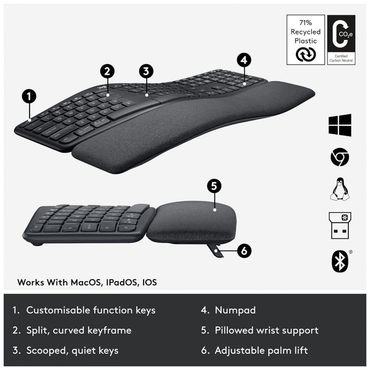 K860-Teclado-Ergonomico-Dividido-Sem-Fio-Recarregavel-Reduz-foto-5