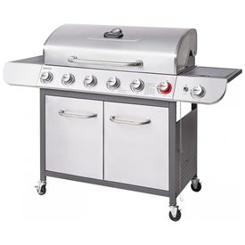 Churrasqueira-a-Gas-71.000-BTU-com-5-Queimadores-2-Portas-e-foto-0