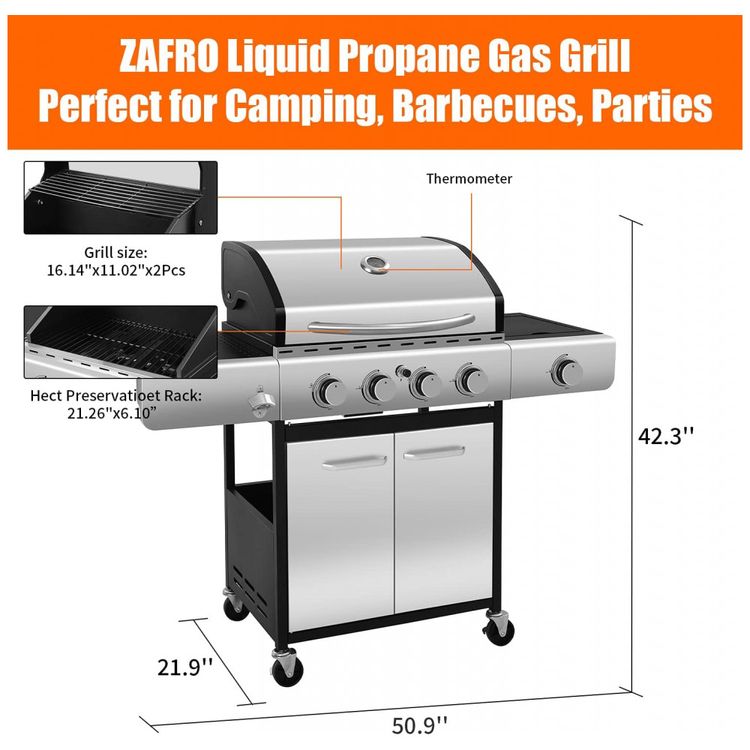 Churrasqueira-a-Gas-42.000-BTU-com-4-Queimadores-2-Portas-e-foto-1