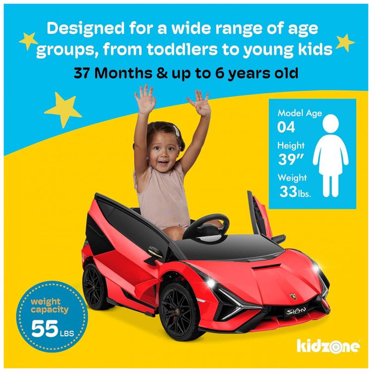 Kids-rghini-Carro-Carrinho-Eletrico-Infantil-a-Bateria-12V-foto-4