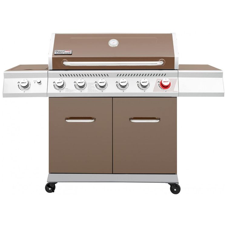 Churrasqueira-a-Gas-74.000-BTU-com-6-Queimadores-2-Portas-e-foto-0