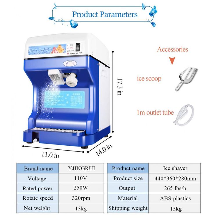 Maquina-de-Raspadinha-Eletrica-Produz-ate-120-kg-h-250W-foto-1