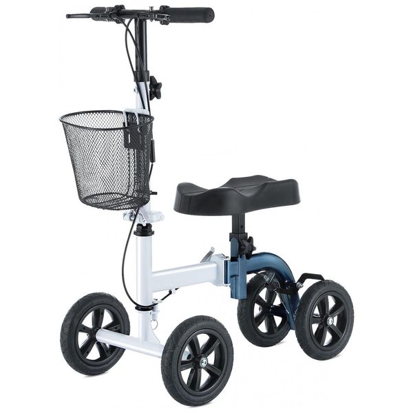 Andador-4-Rodas-Dobravel-com-Cesta-e-Apoio-para-Joelho-Ideal-foto-0
