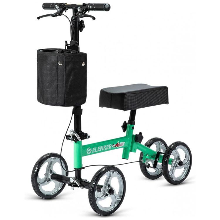 ELENKER-Knee-Scooter-with-Basket-Dual-Braking-System-for-foto-0