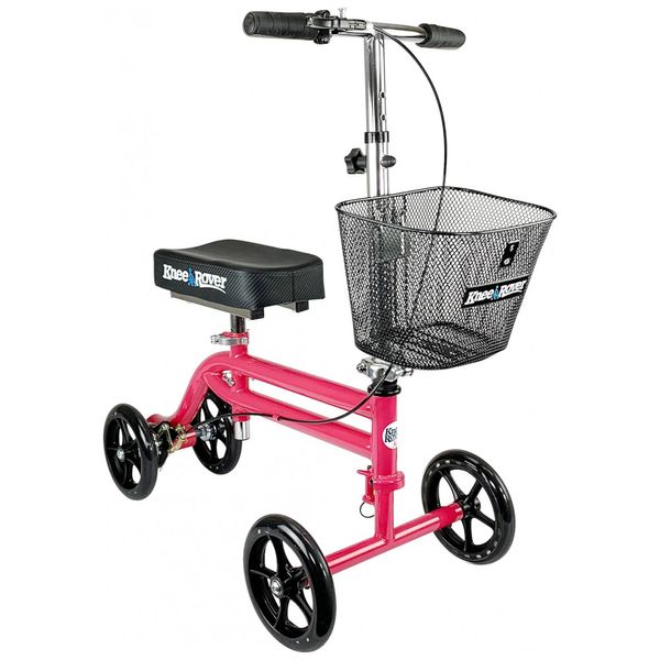 Andador-4-Rodas-Dobravel-com-Cesta-e-Apoio-para-Joelho-Ideal-foto-0