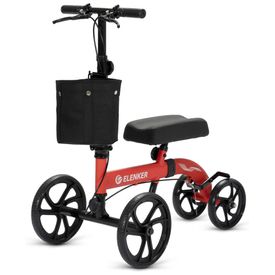 Andador-4-Rodas-Dobravel-com-Cesta-e-Apoio-para-Joelho-Ideal-foto-0
