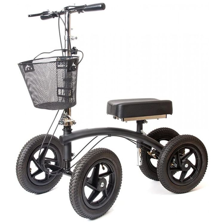 Andador-4-Rodas-Dobravel-com-Cesta-e-Apoio-para-Joelho-Ideal-foto-0