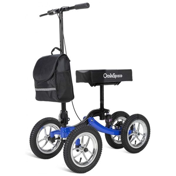 Andador-4-Rodas-Dobravel-com-Cesta-e-Apoio-para-Joelho-Ideal-foto-0