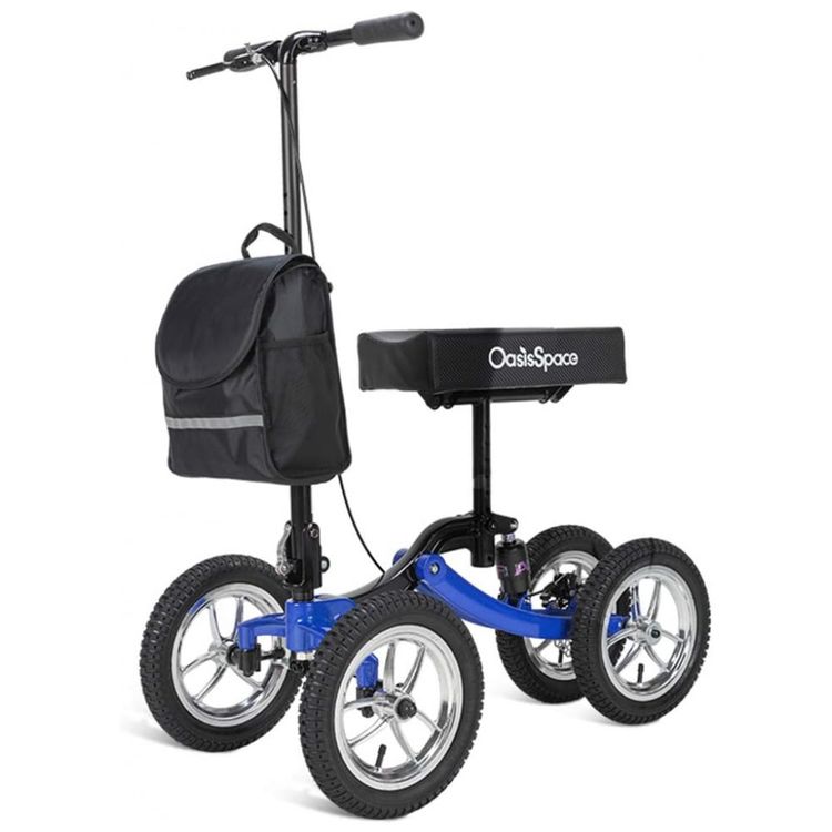 Andador-4-Rodas-Dobravel-com-Cesta-e-Apoio-para-Joelho-Ideal-foto-0