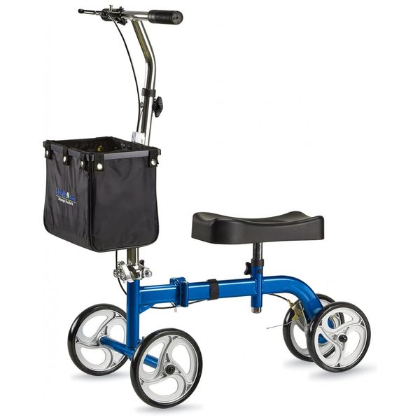 Andador-4-Rodas-Dobravel-com-Cesta-e-Apoio-para-Joelho-Ideal-foto-0
