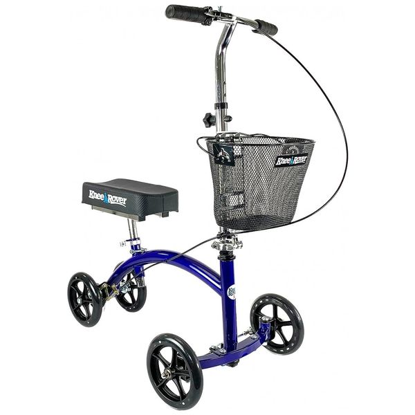 Andador-4-Rodas-Dobravel-com-Cesta-e-Apoio-para-Joelho-Ideal-foto-0