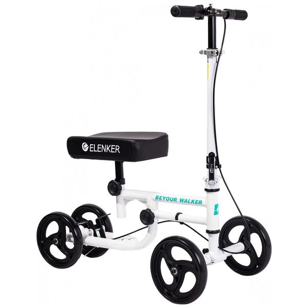 Andador-4-Rodas-Dobravel-com-Cesta-e-Apoio-para-Joelho-Ideal-foto-0