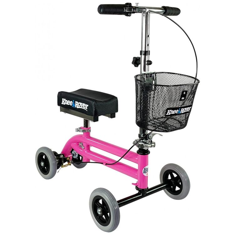 Andador-4-Rodas-Dobravel-com-Cesta-e-Apoio-para-Joelho-Ideal-foto-0